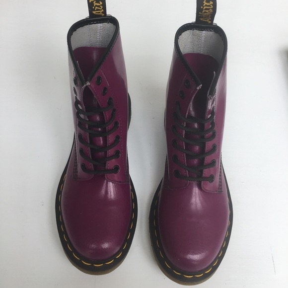 purple dr martens size 6